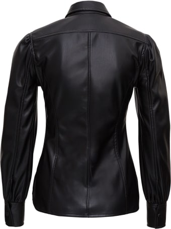 Jucca Leatheret Shirt With Puff Sleeves