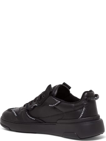 Givenchy Black Leather Sneakers With Contrasting Logo