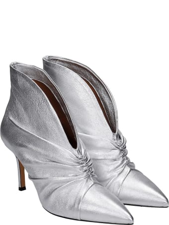 The Seller High Heels Ankle Boots In Silver Leather