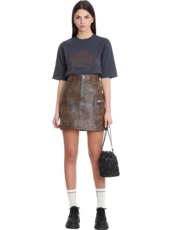 Ganni T-shirt In Black Cotton