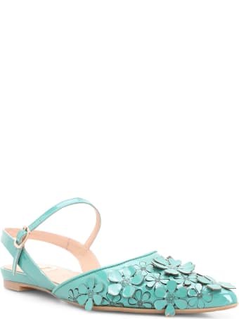 Ras 'wetty' Leather Flat Shoes