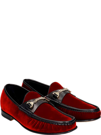 hyusto Mick Loafers In Red Velvet