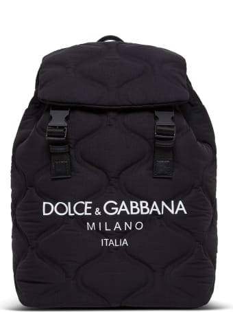 Dolce & Gabbana Quilted Nylon Backpack With Logo