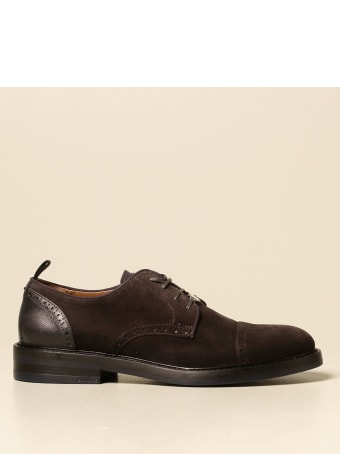 Brimarts Brogue Shoes Brimarts Derby In Suede With Brogue Motif
