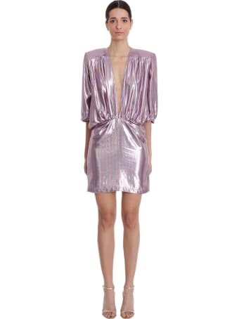Nervi Chloe Dress In Rose-pink Silk