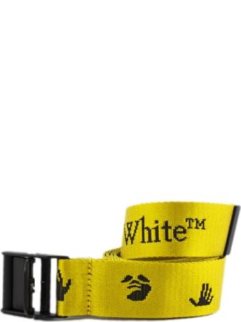 Off-White Yellow Industrial Logo Belt