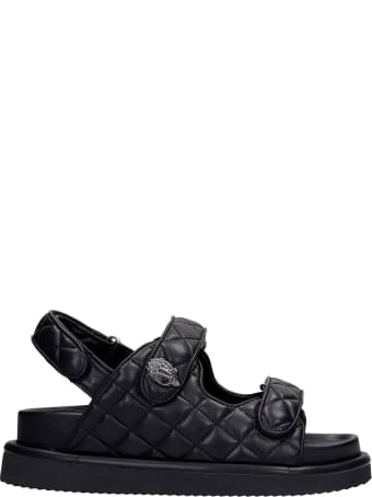 Kurt Geiger Orson Flats In Black Leather