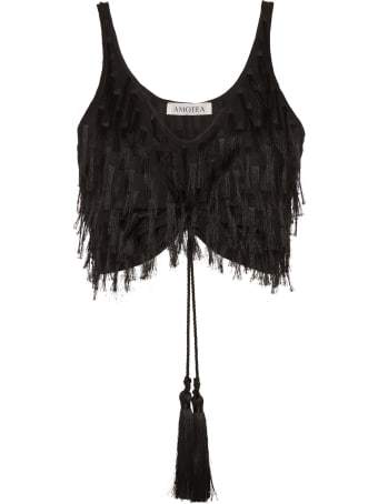 Amotea Kate Crop Top In Black Fil Coupe'