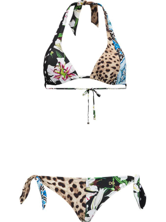 Dolce & Gabbana Lycra Stretch Patchwork Bikini