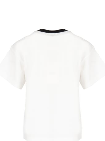 Fendi White T-shirt For Kids With Double Ff