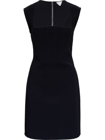 Bottega Veneta Viscose Silk Dress With Cape Sleeves