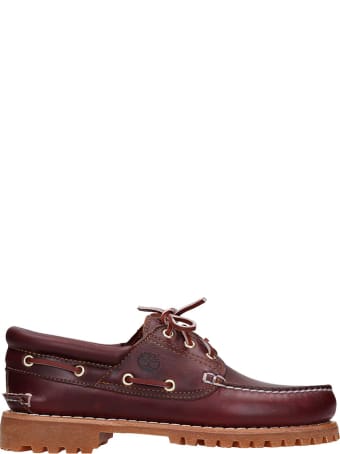 Timberland Authentic Loafers In Bordeaux Leather