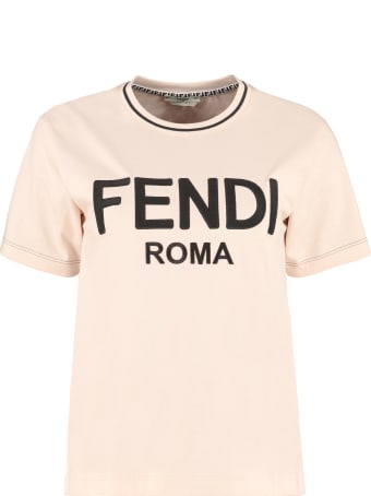 Fendi Logo Cotton T-shirt