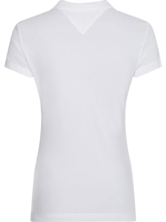 Tommy Hilfiger Polo Shirt With Logo In White Cotton