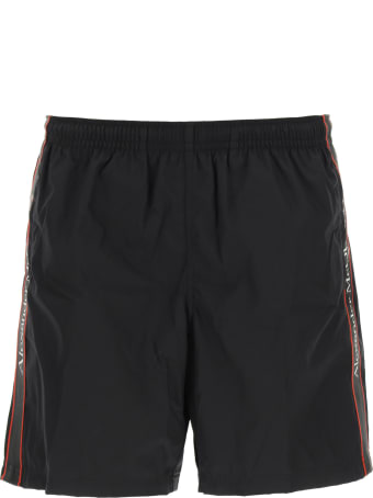Alexander McQueen Swim Trunks With Logo Selvedge
