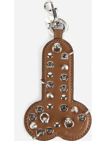 J.W. Anderson Leather Keychain With Studs