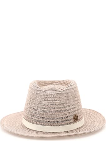 Maison Michel Andre Trilby Hat In Woven Hemp