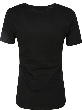 Marine Serre Slim Fit Chest Logo Embroidered T-shirt