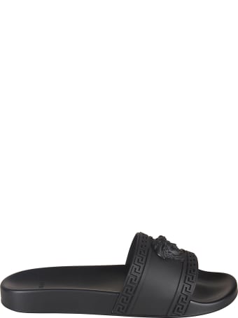 Versace Embossed Medusa Head Sliders