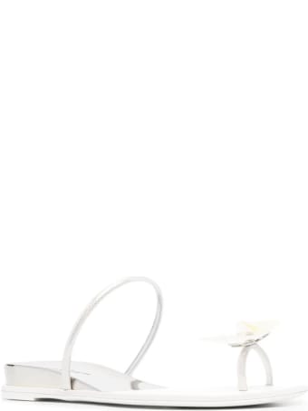 Casadei White Butterflay Wedge Sandal
