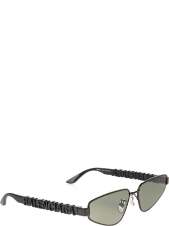 Balenciaga Black Typo Rectangle Sunglasses For Women