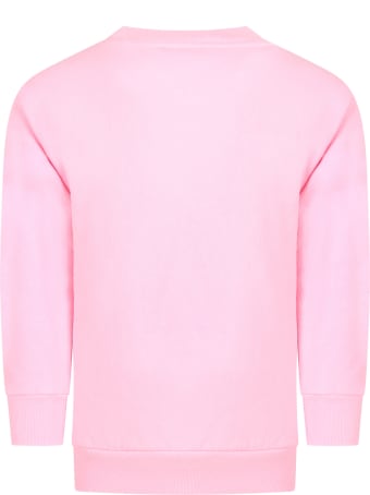Balenciaga Pink Sweatshirt For Girl With Logo
