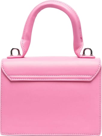 MSGM Pink Shoulder Bag With Application