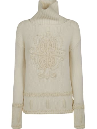 Ermanno Scervino High-neck Embroidered Sweater