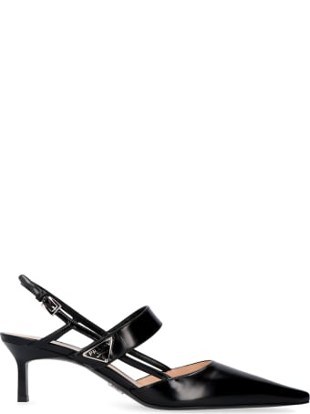 Prada Leather Pointy-toe Slingback