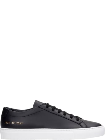 Common Projects Achille Sneakers In Black Leather