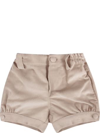 Fendi Beige Short With Logo For Baby Boy