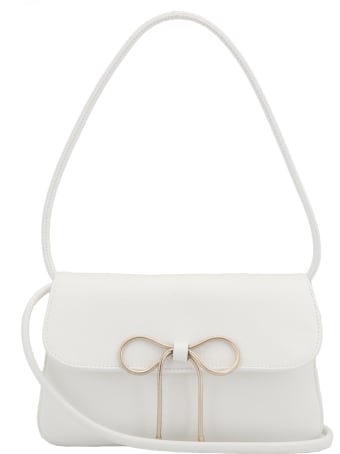 RED Valentino Pebbled Leather Shoulder Bag