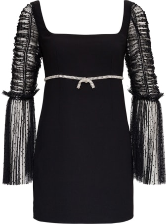 self-portrait Crepe Dress With Bow