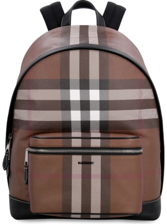 Burberry Checked E-canvas Backpack