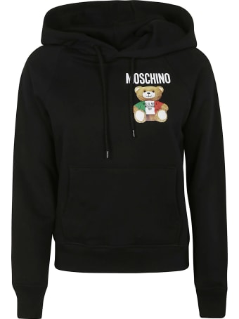 Moschino Bear Logo Printed Hoodie
