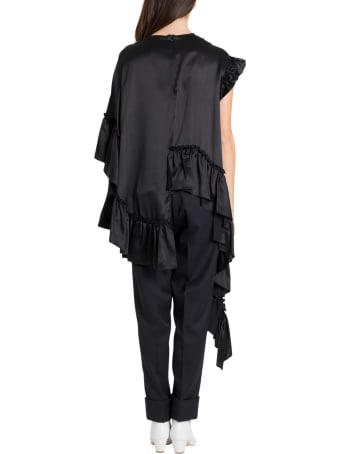 Simone Rocha çlongline Tope Qith Rouches And Flounce