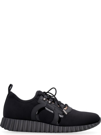 Salvatore Ferragamo Rebekka Leather And Fabric Low-top Sneakers