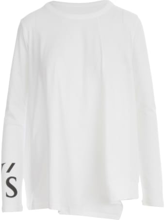Y's Ps Logo Pigment Flash L/s T-shirt
