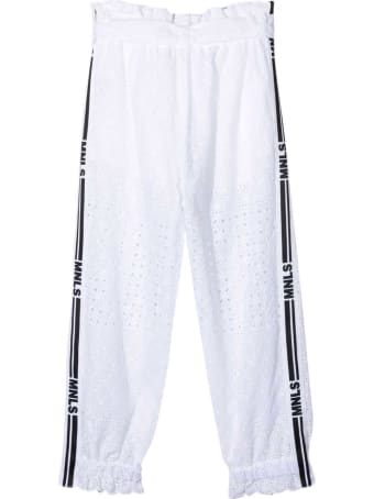 Monnalisa Sporty White Trousers
