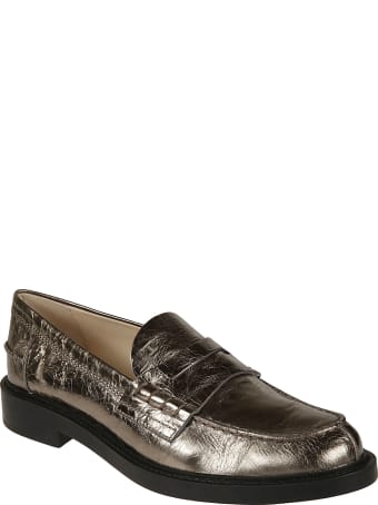 Tod's Metallic Slide-on Loafers