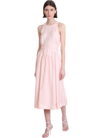 3.1 Phillip Lim Midi Dress Dress In Rose-pink Silk