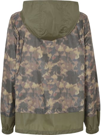 Fay Printed Zipped Raincoat