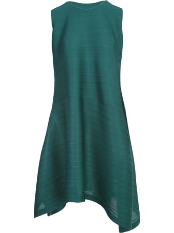 Pleats Please Issey Miyake Vein Sleeveless Midi Dress
