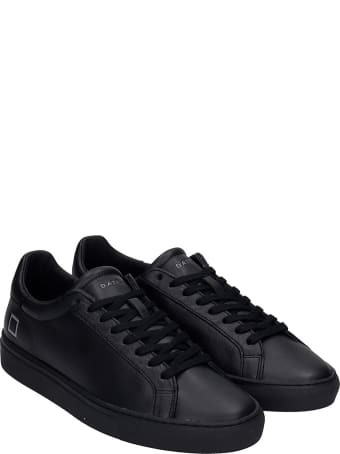 D.A.T.E. Newman Sneakers In Black Leather