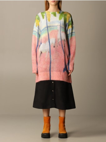 Stella Jean Sweater Horses Jacquard Crewneck