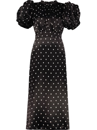 Rotate by Birger Christensen Dawn Polka Dot Print Midi Dress