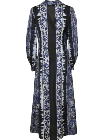 Alberta Ferretti Patterned Long Shirt Dress