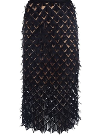 Paskal Laser Cut Midi Skirt