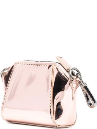 Givenchy Metallic Pink Baby Antigona Bag With Chain