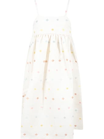 The New Society Ivory ''cecile'' Dress For Girl With Flowers